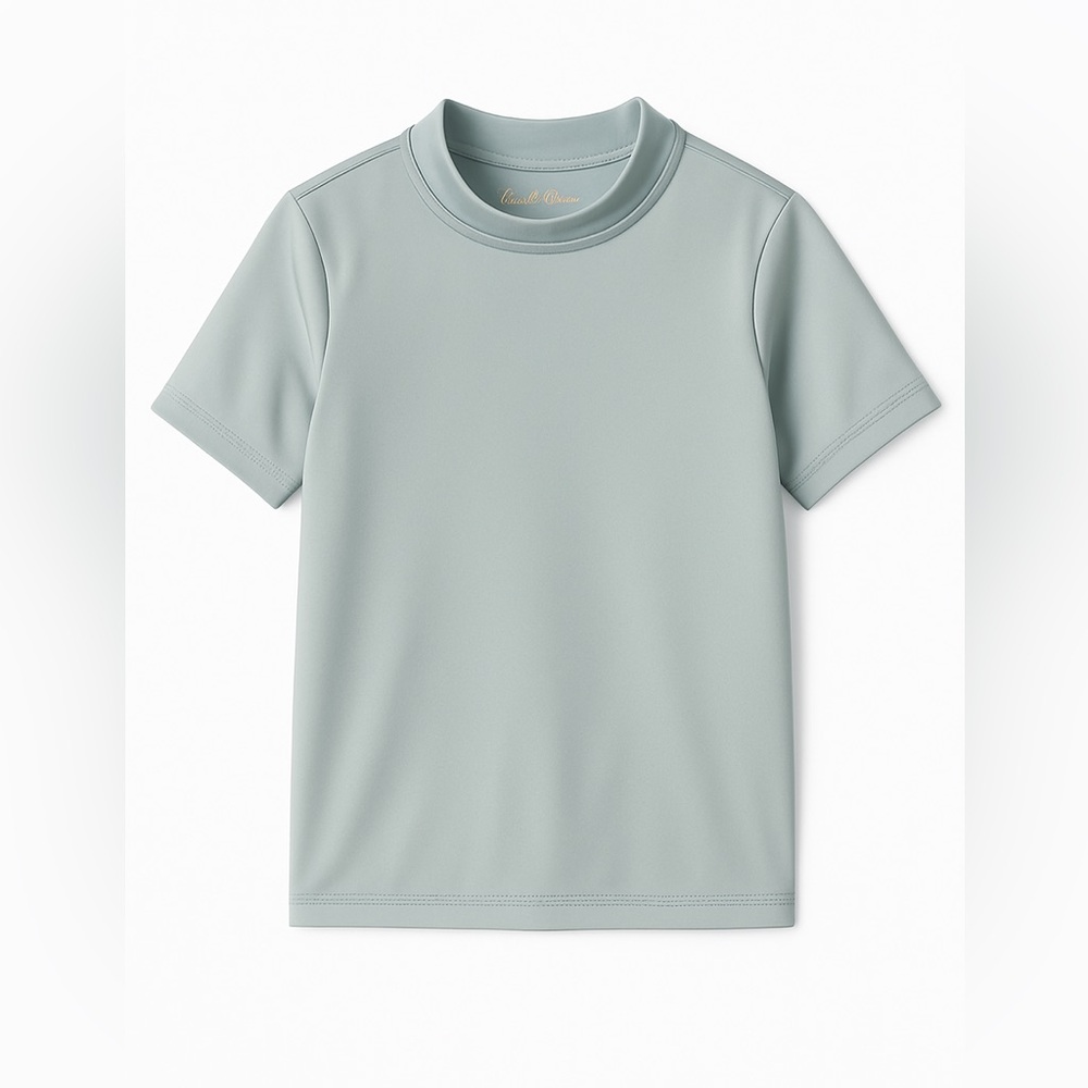 Cat & Jack Light Blue Polo Rashguard - Short Sleeve
